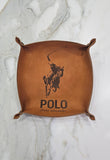 POLO Frans Alexander Genuine Tan Leather Tray