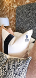 POLO Frans Alexander dark navy velvet stripe cushion