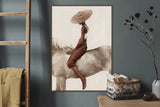 Sunlit Equestrienne Wall Art in Sepia