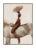 Sunlit Equestrienne Wall Art in Sepia