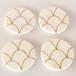 SET OF 4 MARBLE COASTERS WITH BRASS INLAY