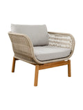 Vision Outdoor Teak Occasional Chair in Sea Shell