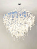 Handmade Jacaranda Pods and Crystal Chandelier